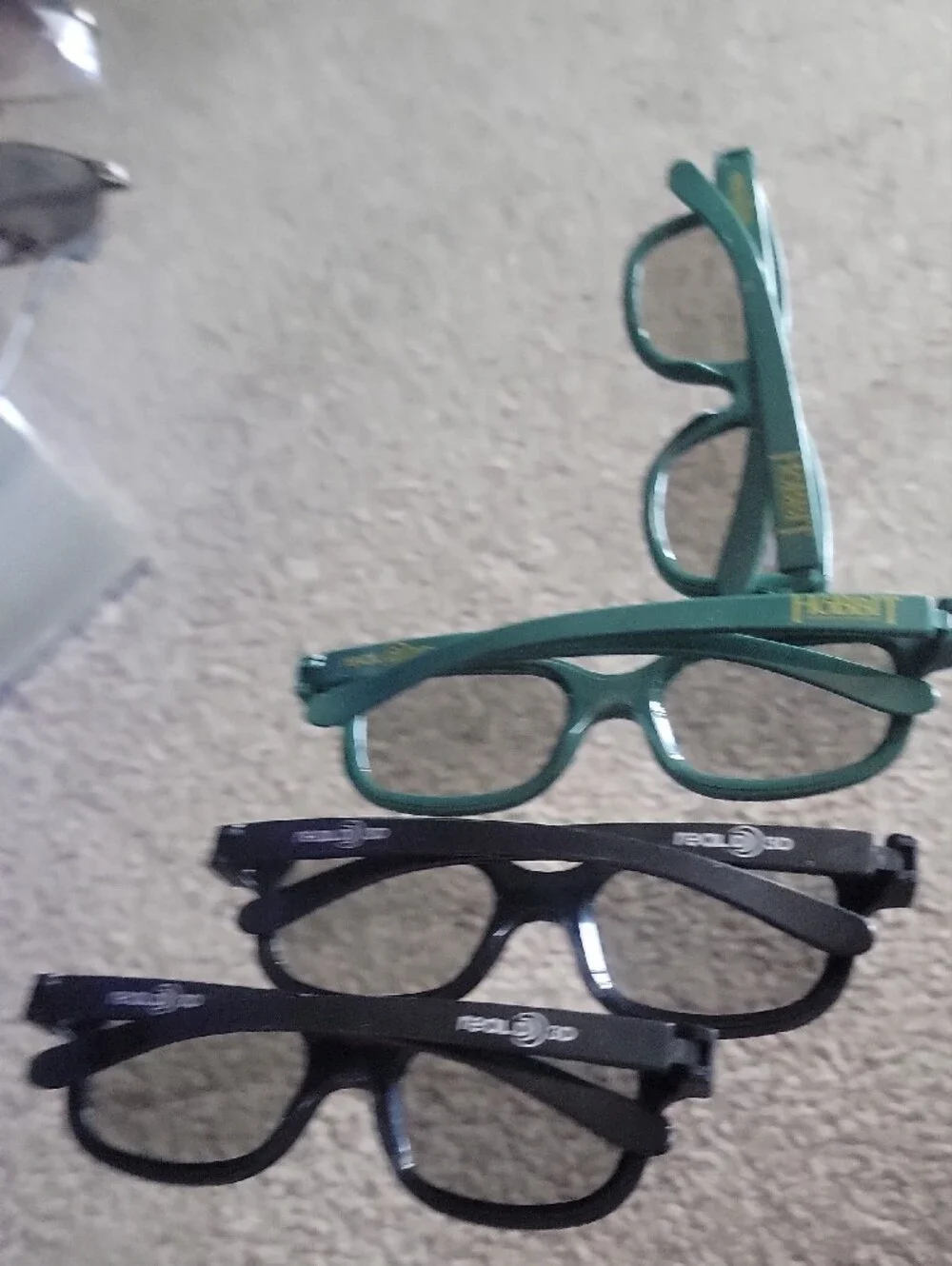 Real 3D. Classic Rectangle Frame - Black & Green. Lot Of 4